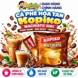 Cà Phê Sữa Hòa Kopiko Macchiato 3in1 Chính Hãng 400g 20 Gói 1