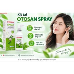 Xịt tai Otosan Spray (50 ml) giúp vệ sinh tai hằng ngày,hỗ trợ loại bỏ ráy tai .[trẻ từ 3 tuổi trở lên ]< BUN BUN SHOP 1