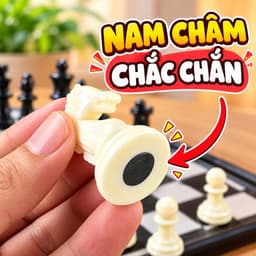 Bộ Cờ Vua Nam Châm Gập Gọn 31.5cm Cao Cấp Tặng 2 Quân Hậu Đồ Chơi Trí Tuệ Phát Triển Tư Duy Cho Bé 2