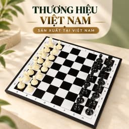 Bộ Cờ Vua Nam Châm Gập Gọn 31.5cm Cao Cấp Tặng 2 Quân Hậu Đồ Chơi Trí Tuệ Phát Triển Tư Duy Cho Bé 8