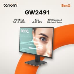 Màn hình văn phòng BenQ GW2491 23.8 inch IPS Full HD 100Hz TÜV Rheinland làm việc học tập bảo vệ mắt 1