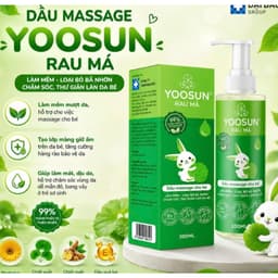 Dầu massage Yoosun Rau má chai 50ml giúp làm mát da, dưỡng ẩm, giảm mẩn ngứa cho bé từ sơ sinh< BUN BUN SHOP 3