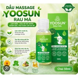 Dầu massage Yoosun Rau má chai 50ml giúp làm mát da, dưỡng ẩm, giảm mẩn ngứa cho bé từ sơ sinh< BUN BUN SHOP 1