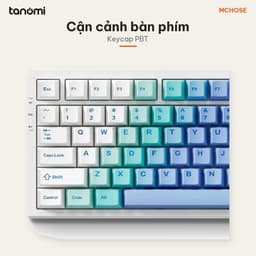 Bàn phím cơ không dây MCHOSE G75 Pro G75-12A 3 chế độ kết nối Gasket Hot-swap RGB keycap PBT Trắng tuyết 3