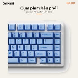 Bàn phím cơ không dây MCHOSE G75 Pro G75-12A 3 chế độ kết nối Gasket Hot-swap RGB keycap PBT Trắng tuyết 4