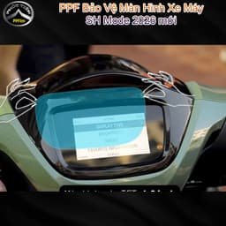 Màng phủ PPF bảo vệ màn hình xe máy cho SH Mode 2026 mới chống trầy bóng gương 1