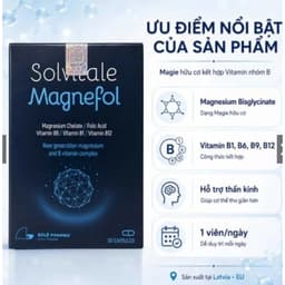 Solvitale Magnefol (30 Viên) Bổ Sung Magie Bisglycinate Hữu Cơ, Hỗ Trợ Giảm Stress, Ngủ Ngon< BUN BUN SHOP 2