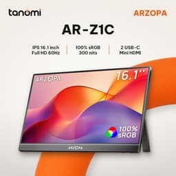 Màn hình di động Arzopa AR-Z1C IPS 60Hz 16.1 inch Full HD sRGB 100 USB-C mỏng nhẹ bảo hành 2 năm 1