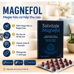 Solvitale Magnefol (30 Viên) Bổ Sung Magie Bisglycinate Hữu Cơ, Hỗ Trợ Giảm Stress, Ngủ Ngon< BUN BUN SHOP 4