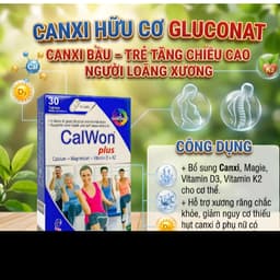 CalWon Plus (hộp 30v )Bổ Sung Canxi Hữu cơ, Magie,Vitamin D3,K2-Mk7 Cho Mẹ Bầu,Sau Sinh,Người Loãng Xương< BUN BUN SHOP 6
