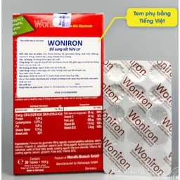 Woniron (Hộp 30 viên) Sắt Hữu Cơ Bislycinate, Acid Folic Cho Mẹ Bầu, Người Thiếu Máu Do Thiếu Sắt< BUN BUN SHOP 6