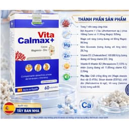 VITA CALMAX+ (60 viên) Canxi Tảo Biển Đỏ Cho Mẹ Bầu, Cho Trẻ Giai Đoạn Phát Triển, Người Loãng Xương< BUN BUN SHOP 5