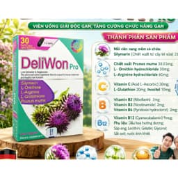 DeliWon Pro (30 viên) Chứa Cao Kế Sữa Hỗ Trợ Giải Độc, Mát Gan, Bồi Bổ &Tăng Chức Năng Gan< BUN BUN SHOP 3