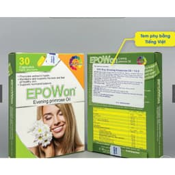 EPOWON  (HỘP 30V ) Viên Uống Tinh Dầu Hoa Anh Thảo Vitamin E. Hỗ Trợ Cân Bằng Nội Tiết Tố Nữ & Làm Đẹp Da< BUN BUN SHOP 5