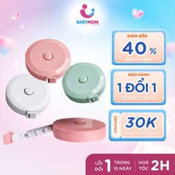 Cuộn thước dây mini đa năng 200cm. Thước dây rút tự động nhiều màu đo ngực đo bụng đo vai 1