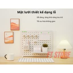 Bảng Treo Đồ HyperWork PG02 Lắp Bàn Làm Việc - Thép Tĩnh Điện 520x420mm - Kèm 14 Phụ Kiện Gọn Gàng 2