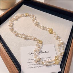 Dây Chuyền Ngọc 2 Tầng Phong Cách Sang Trọng, Thanh Lịch – Phụ Kiện Phối Áo Dài, Váy Đầm, Đi Tiệc 5