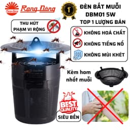 Đèn bắt muỗi Rạng Đông DBM01 5W - Hàng Việt Nam chất lượng cao Công suất 5W Hút muỗi mạnh trong diện tích lớn 2
