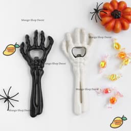 Dụng Cụ Khui Nắp Chai Hình Bàn Tay Xương Màu Đen, Đồ Mở Nắp Chai Trang Trí Tiệc Halloween 7