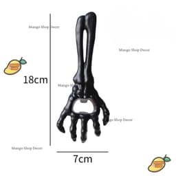 Dụng Cụ Khui Nắp Chai Hình Bàn Tay Xương Màu Đen, Đồ Mở Nắp Chai Trang Trí Tiệc Halloween 9