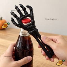 Dụng Cụ Khui Nắp Chai Hình Bàn Tay Xương Màu Đen, Đồ Mở Nắp Chai Trang Trí Tiệc Halloween 4