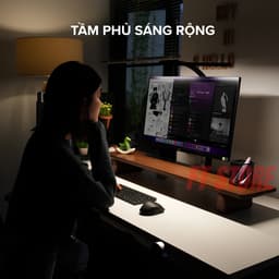 Đèn Bàn LED HyperWork Luna HPW DL01 Chính Hãng - Chống Mỏi Mắt, CRI>95, Kèm Bộ Điều Khiển Không Dây 5