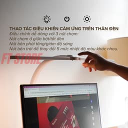 Đèn Bàn LED HyperWork Luna HPW DL01 Chính Hãng - Chống Mỏi Mắt, CRI>95, Kèm Bộ Điều Khiển Không Dây 4