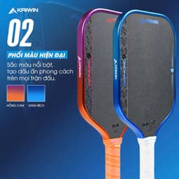 ( CHÍNH HÀNG ) VỢT PICKLEBALL KAIWIN DIAMOND S  – 3 LỚP CARBON T700 SIÊU NHÁM, LÕI MATRIX-C 7
