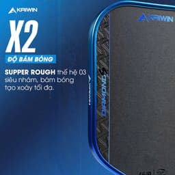 ( CHÍNH HÀNG ) VỢT PICKLEBALL KAIWIN DIAMOND S  – 3 LỚP CARBON T700 SIÊU NHÁM, LÕI MATRIX-C 8