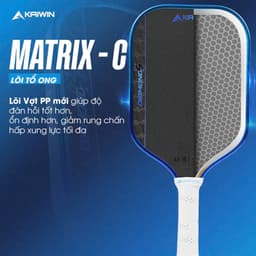 ( CHÍNH HÀNG ) VỢT PICKLEBALL KAIWIN DIAMOND S  – 3 LỚP CARBON T700 SIÊU NHÁM, LÕI MATRIX-C 9