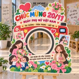 Bảng Chào Decor 20/11, Nhà Giáo Việt Nam, Phụ Kiện Sảnh Tiệc, In Tên Theo Yêu Cầu - BeHome Decor 2