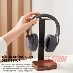 Giá Đỡ Tai Nghe HyperWork HS01 Chính Hãng - Phụ Kiện Desk Setup Tối Giản, Hiện Đại 3