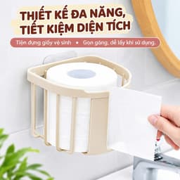 Giỏ đựng giấy vệ sinh dán tường 2
