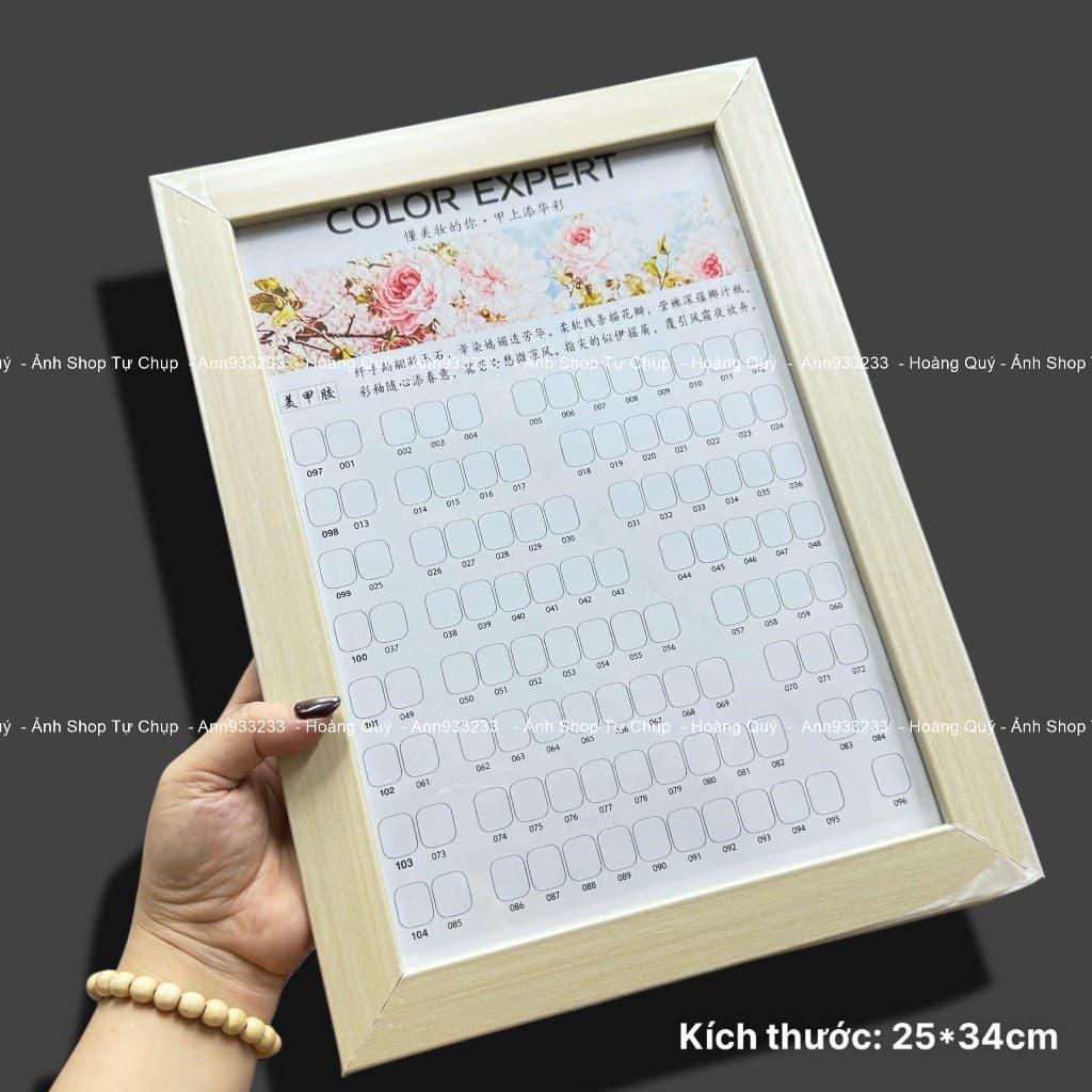 Bảng trưng bày móng mẫu , khung mẫu móng, băng dính dán mẫu, móng gắn bảng mẫu - Hoangquy.233
