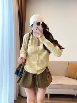 Áo Len Nữ Xả Kho Giá Sốc – Áo Dệt Kim Nữ Thời Trang Dễ Phối Đồ, Áo Len Nữ Thanh Lịch Giá Hời 7
