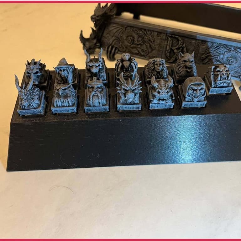 [ Đã Lên Màu ] Keycap Xuyên Led Kho báu Rồng theo chủ đề kỳ ảo - The Dragon's Hoard: Fantasy