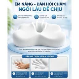 Đệm Lót Ghế Công Thái Học Khoét Lỗ Foma và Tấm Tựa Ghế Văn Phòng/ Masage Chân Bán Nuyệt/Đệm Tựa Lưng NIRA. LMS 2