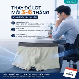 Combo 5 Quần Lót Nam ONE MAN Chất Thun Lạnh Co Giãn 4 Chiều Quần Boxer Cao Cấp Mềm Mại Thoáng Mát 5Q000A 7