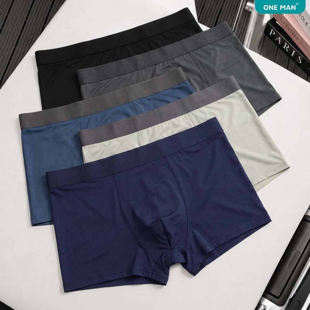 Quần Boxer Nam ONE MAN Chất Thun Lạnh Cao Cấp Co Giãn 4 Chiều Mềm Mại Thoáng Mát Mặc Hằng Ngày SL000