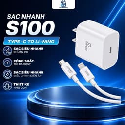 Bộ Sạc Nhanh 20W APEST AP-S100 Củ Sạc Chuẩn EU Kèm Dây Type-C To L Bảo Hành 12 Tháng 1