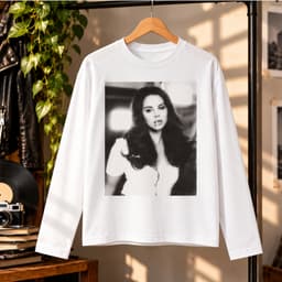 Áo thun dài tay Nam Nữ " LANA Del Rey- nàng thơ" Áo Long Sleeve Oversize form rộng thoải mái 4