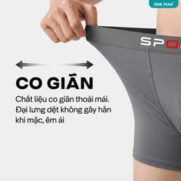 Combo 3 Quần Boxer Nam ONE MAN Quần Sịp Nam Chất Thun Lạnh Co Giãn 4 Chiều Thoáng Mát Cao Cấp 3Q001 4