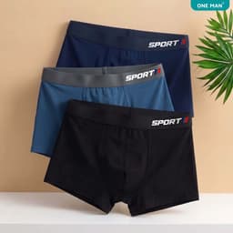 Combo 3 Quần Boxer Nam ONE MAN Quần Lót Thun Lạnh Cao Cấp Kháng Khuẩn Co Giãn 4 Chiều Êm Ái Thoáng Mát 3Q002 6