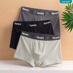 Combo 3 Quần Sịp Boxer Nam ONE MAN Thun Lạnh Cao Cấp Co Giãn 4 Chiều Thoáng Mát Thấm Hút Mồ Hôi 3Q003 1