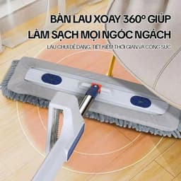 Phụ kiện Bộ Cây Lau Nhà San Hô Tự Vắt QBL 45cm Tiện Dụng, Cây Lau Nhà Đa Năng Xoay 360 Độ 8