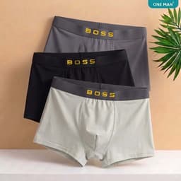 Combo 3 Quần Lót Nam ONE MAN Quần Boxer Thun Lạnh Co Giãn 4 Chiều Thiết Kế Nam Tính Thấm Hút Mồ Hôi 3Q004 1