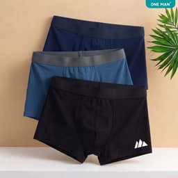 Combo 3 Quần Lót Nam ONE MAN Quần Boxer Thun Lạnh Co Giãn 4 Chiều Ôm Vừa Vặn Thoải Mái Khi Sử Dụng 3Q005 1