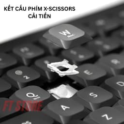 Bàn Phím Không Dây HyperWork SilentKey TS01 Chính Hãng - Fullsize, Chống Ồn X-Scissors, Đa Thiết Bị 2