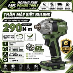 1 Máy Siết Bulong Pin 21V HUKAN GC-IWL290N Lực Siết 290Nm - Không Chổi Than - Đầu 2 Trong 1 Đa Năng 1