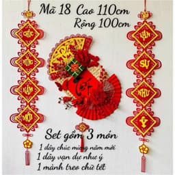 ộ Đôi Dây Treo Trang Trí Tết 2027 Dán Cửa Hình Dê May Mắn, Phúc Lộc Tài, Câu Đối Chúc Mừng Năm Mới 9